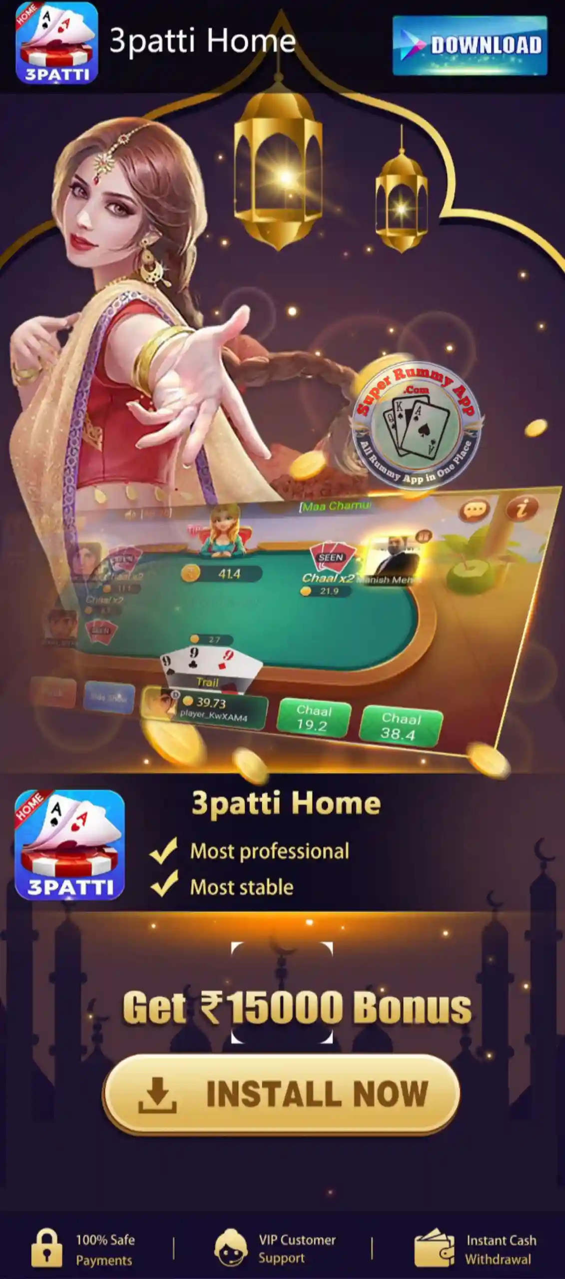 Home 3Patti Apk - Super Rummy App vs All Rummy App